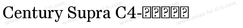 Century Supra C4字体转换
